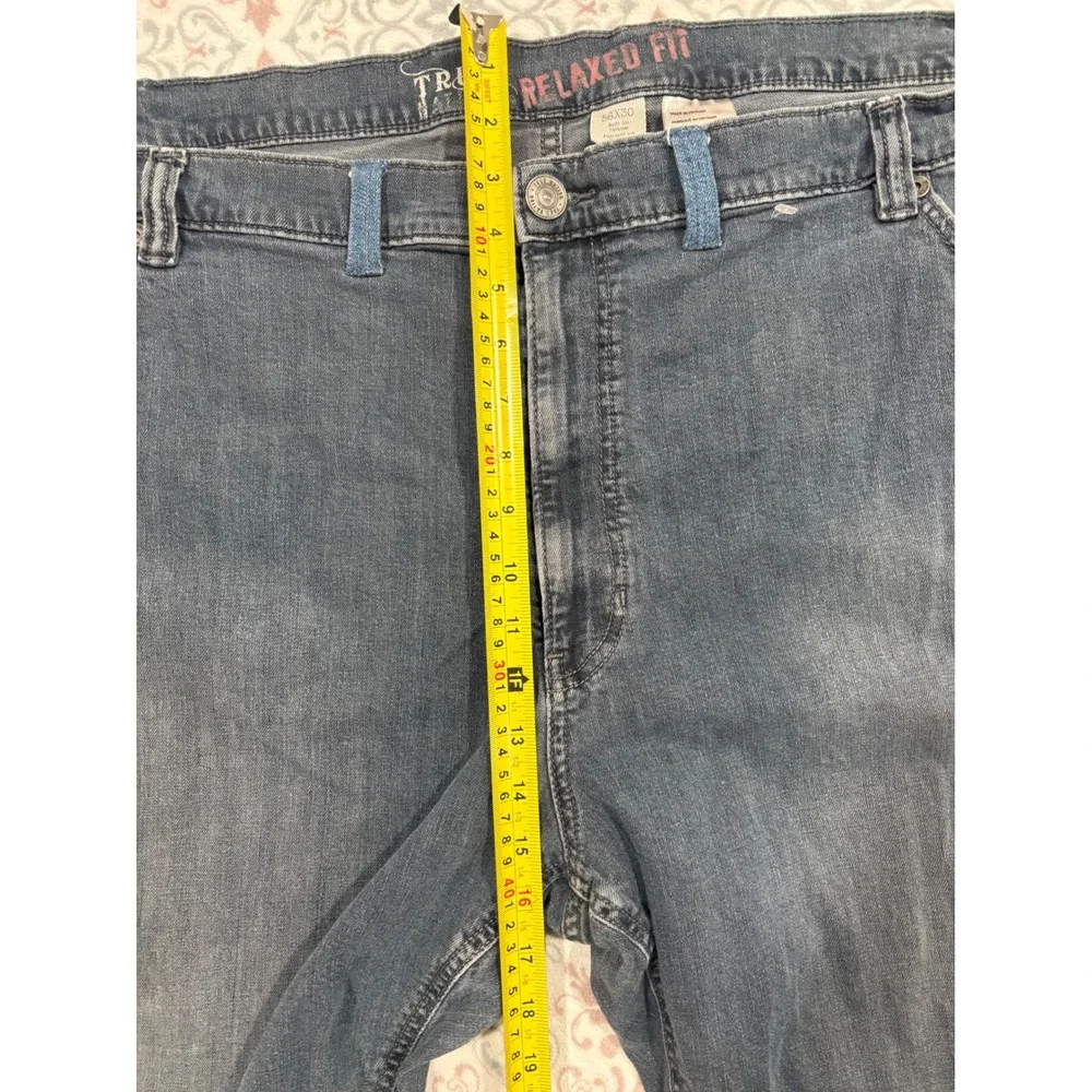 True Nation Relaxed Fit Jeans Mens 56x30 Dark Wash Blue Denim Pants Big and Tall